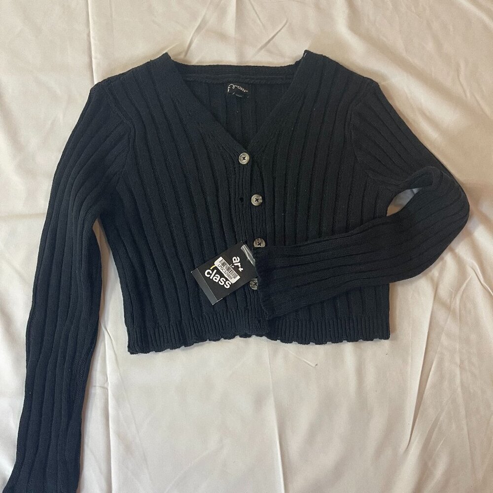 art & class. Embroidered young girl sweater in black color size L (10/12). - Picture 3 of 8